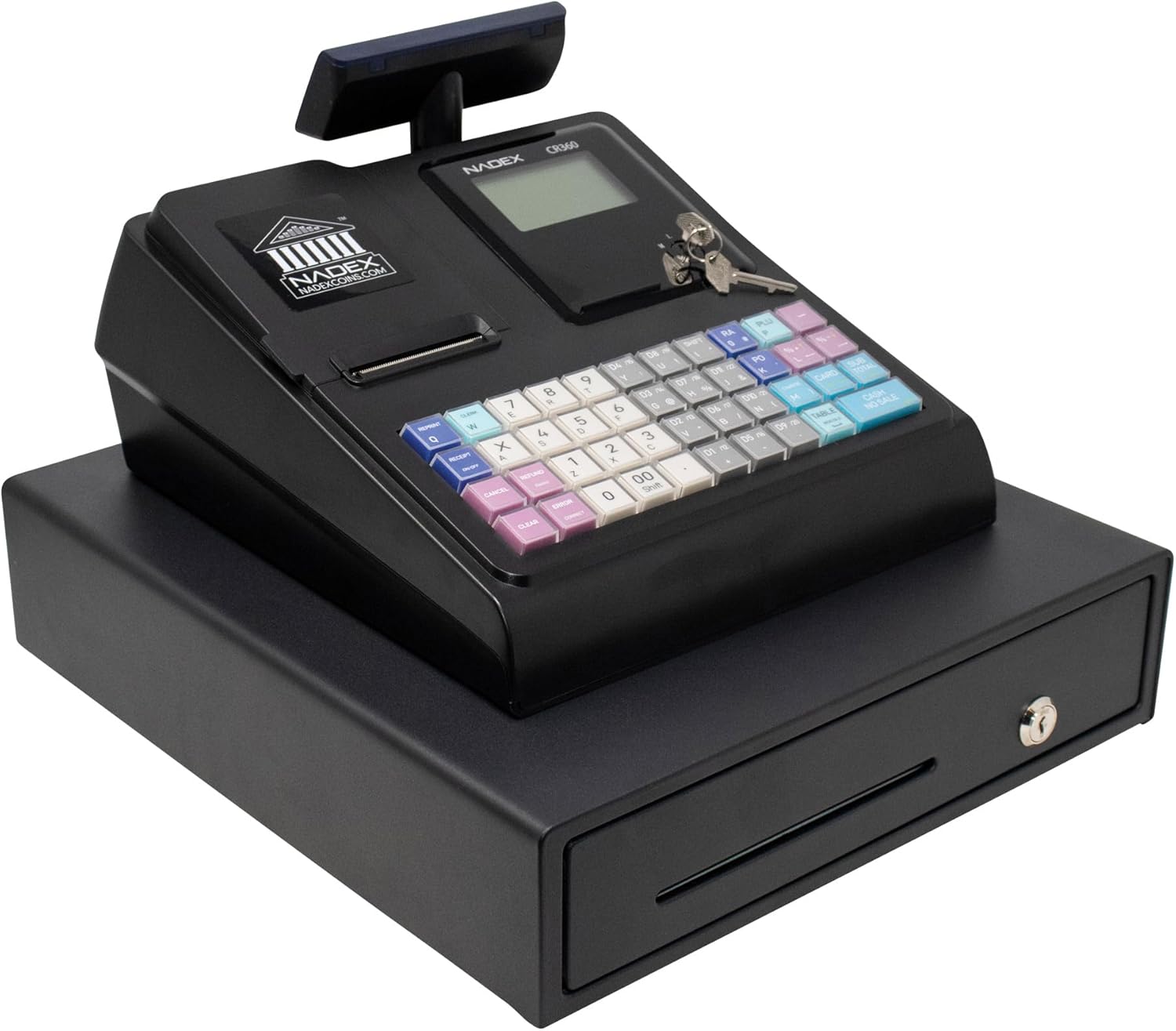 Nadex Coins Thermal-Print Electronic Cash Register, Black, NWHNXTE1376
