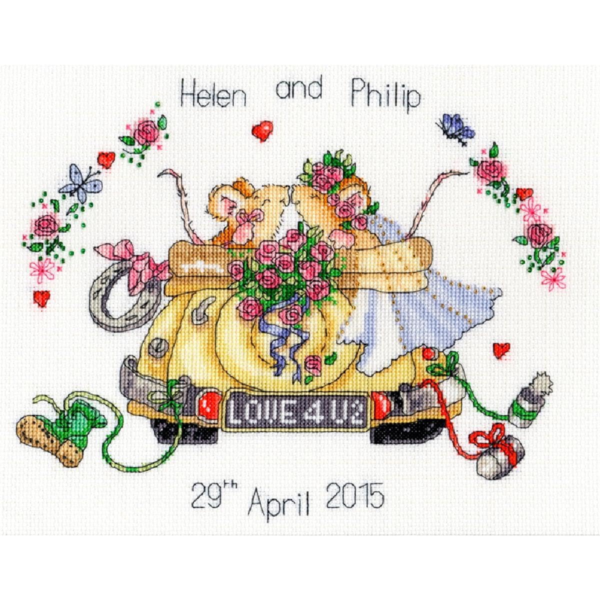 Bothy Threads Cross Stitch Kit - Just Married
