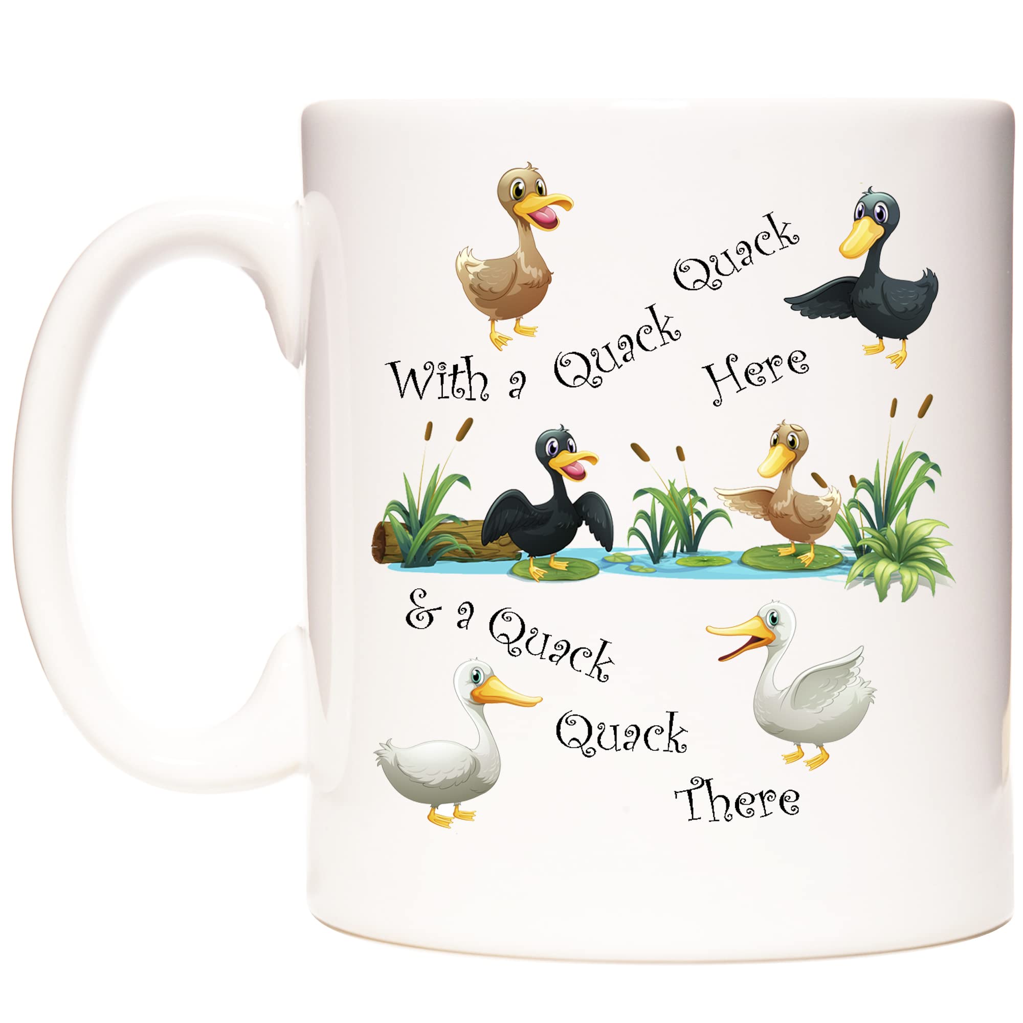 Duck Gift Coffee Mug, with a Quack Quack Here and a Quack Quack There Mug. Ceramic Gift Mug for Duck Fanciers - Image 3
