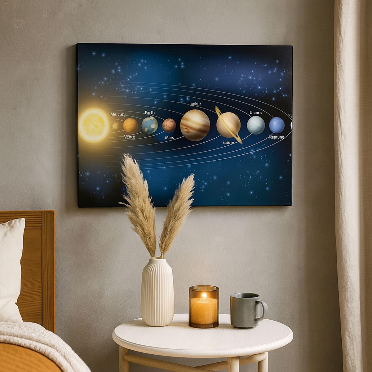 ARTTOR Bilder auf Leinwand 120x80cm Wandbild Weltraum - 3650 | Kosmos Planet Groß XXL Wanddekoration Wohnzimmer Schlafzimmer Küche Wanddeko Wand Kunstdruck Wandkunst Wall Decor ARTTOR