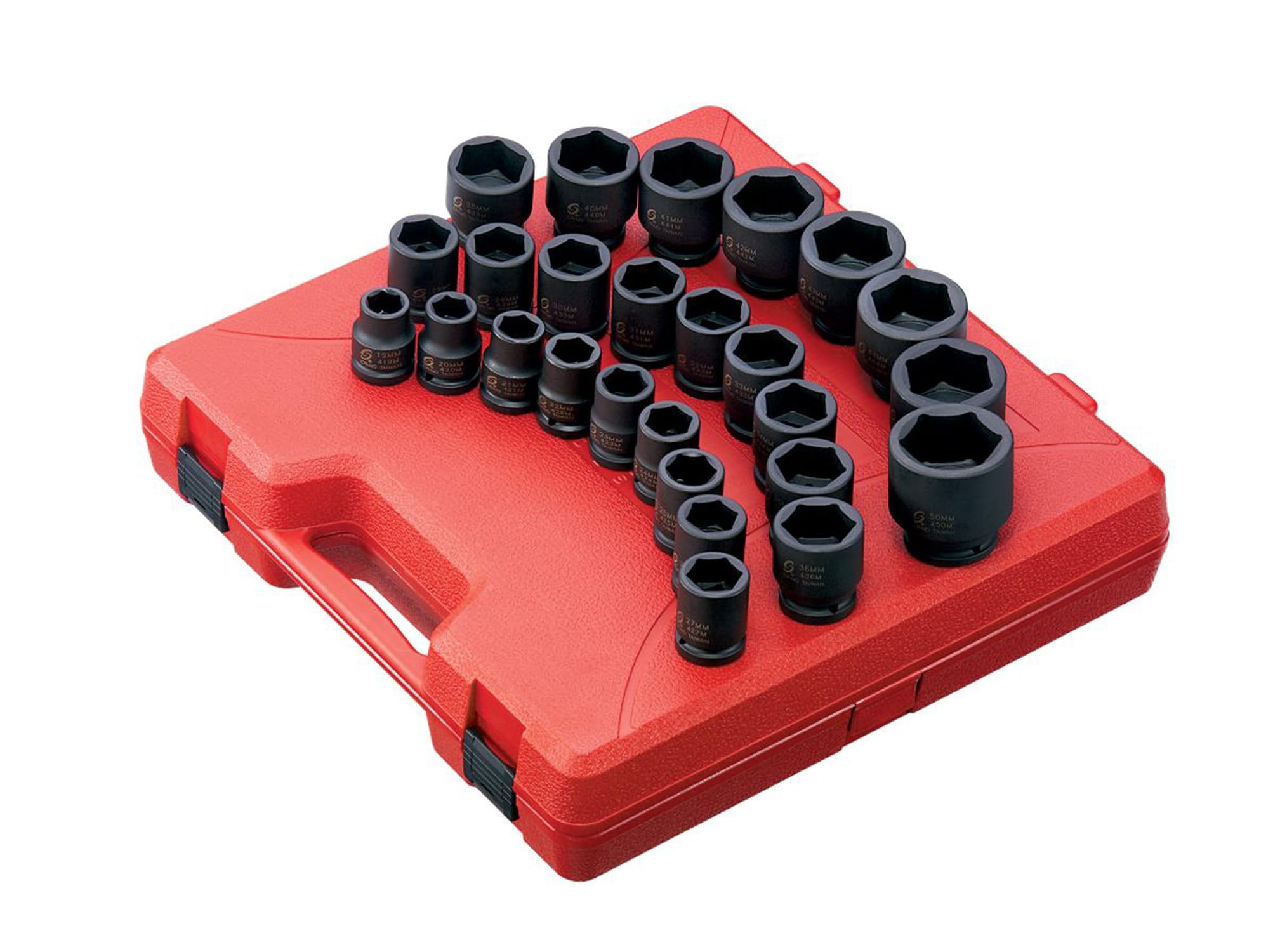 SUNEX TOOLS 4692 3/4-Inch Drive Metric Impact Socket Set, 26-Piece