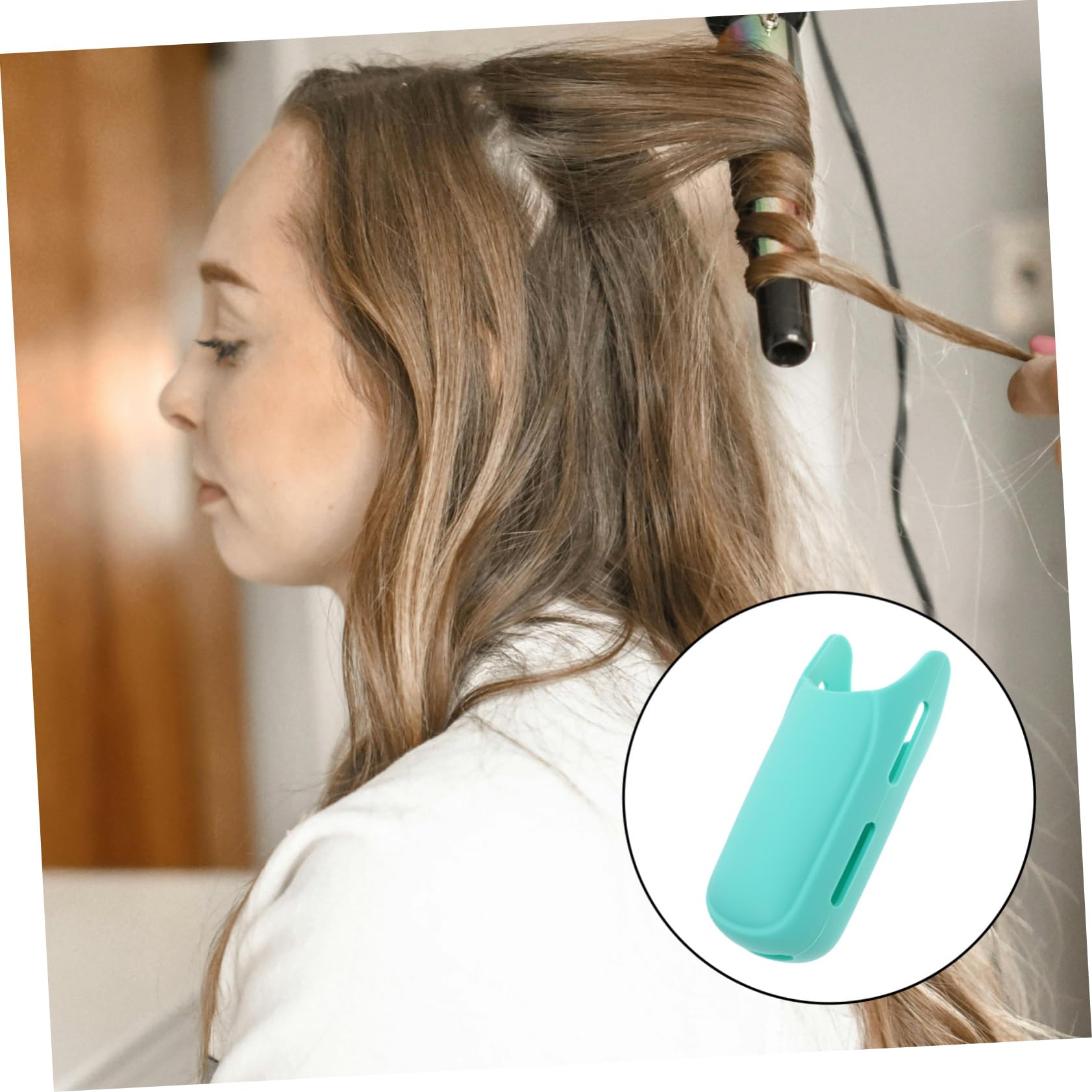 Protector de Silicona Adecuado para Proteger el Cabello Peinado para Plancha y Rizador de Pelo Fundas Resistente al Calor Lavable y Ligera