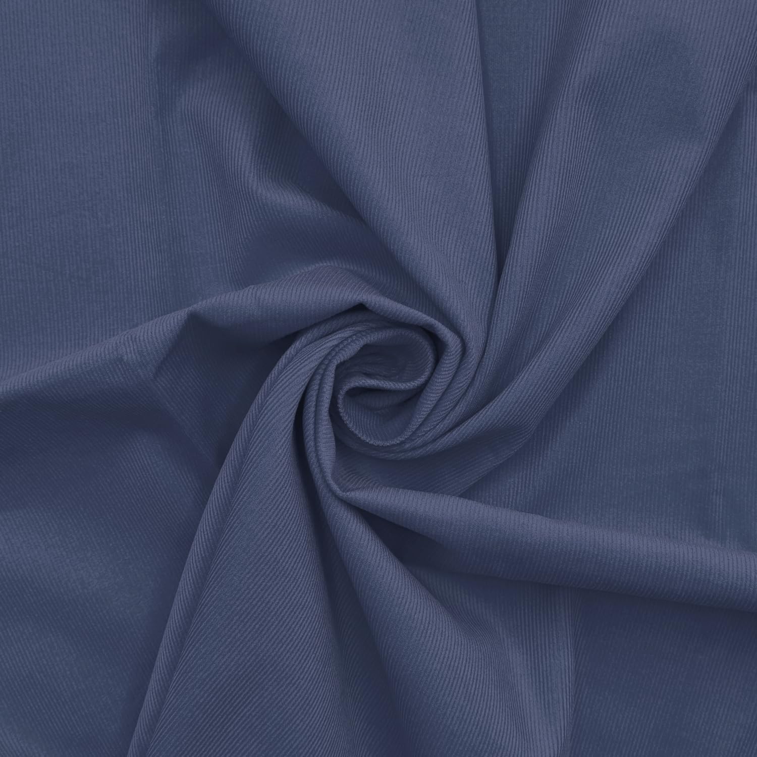 100% Cotton Needlecord Corduroy Fabric 21 Wale 145cm Wide - Dress Craft Material - CNC024 - Denim - Half METRE