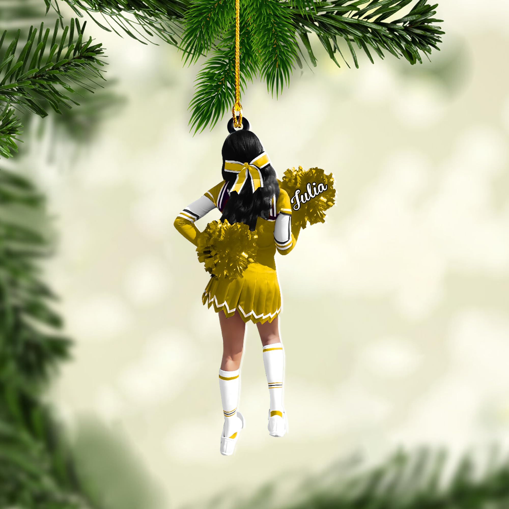 Amazon.com: AOVL Custom Cheer Christmas Ornaments Cheerleading