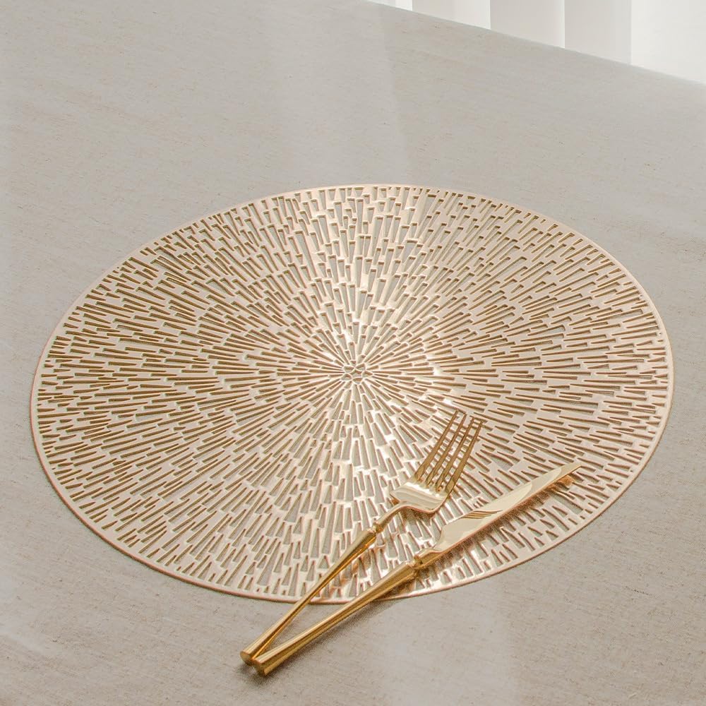 Sets de table ronds en PVC pour décorer vos dîners de fête
