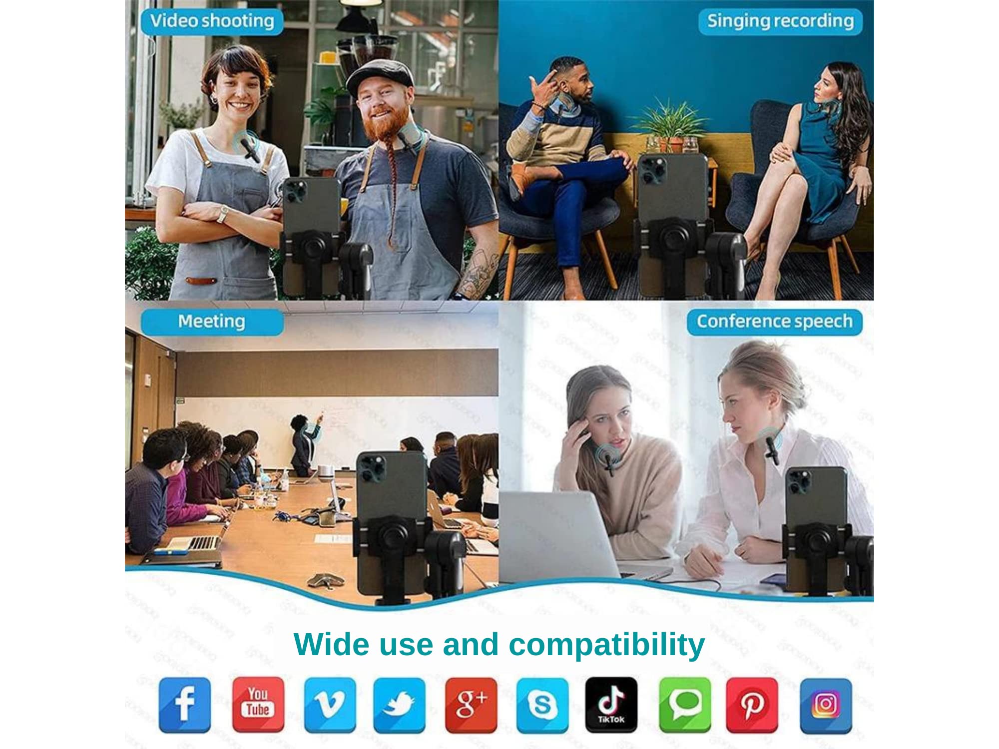 Mini Microphone Lavalier Sans Fil Pour IPhone, Avec Réduction De Bruit Pour YouTube Facebook Vlog TikTok Et Autres - WIRELESS MICROPHONE / MICRO CRAVATE SANS FIL K9-L / IPHONE - Vente En