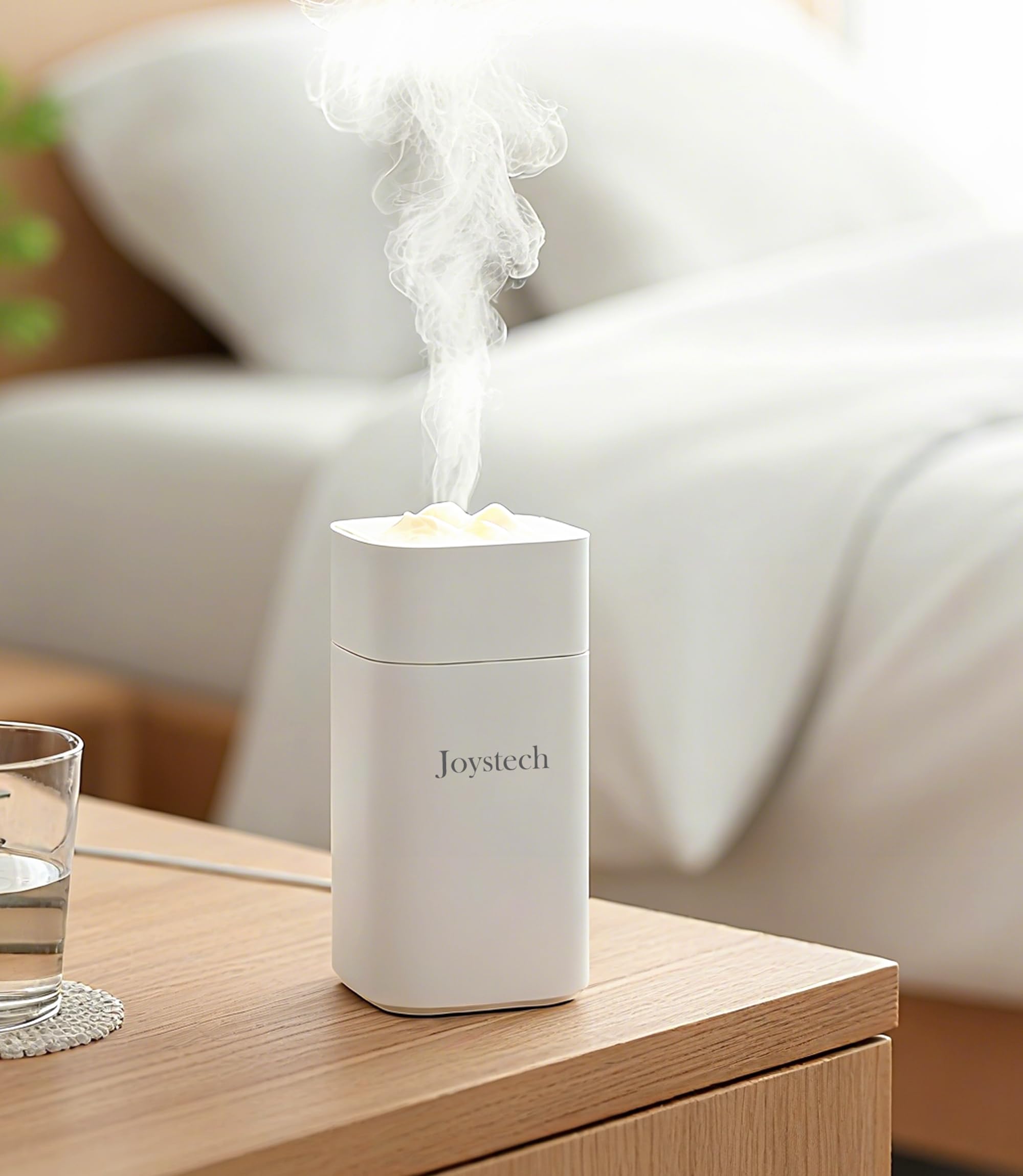 dustcell ポータブル卓上型加湿器 ホワイト Amazon.co.jp: 【2025新登場】雪山 加湿器 卓上 小型 おしゃれ 静音