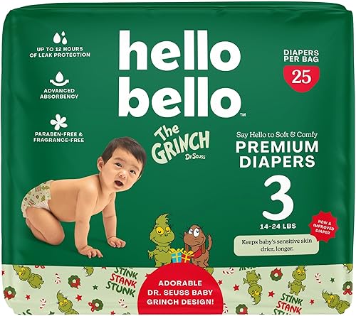 Miniatura 56 de Pañales Hello Bello, talla 4 (22-37 libras) Superstars, 21 unidades de pañales desechables premium para bebé, hipoalergénicos con sensación suave