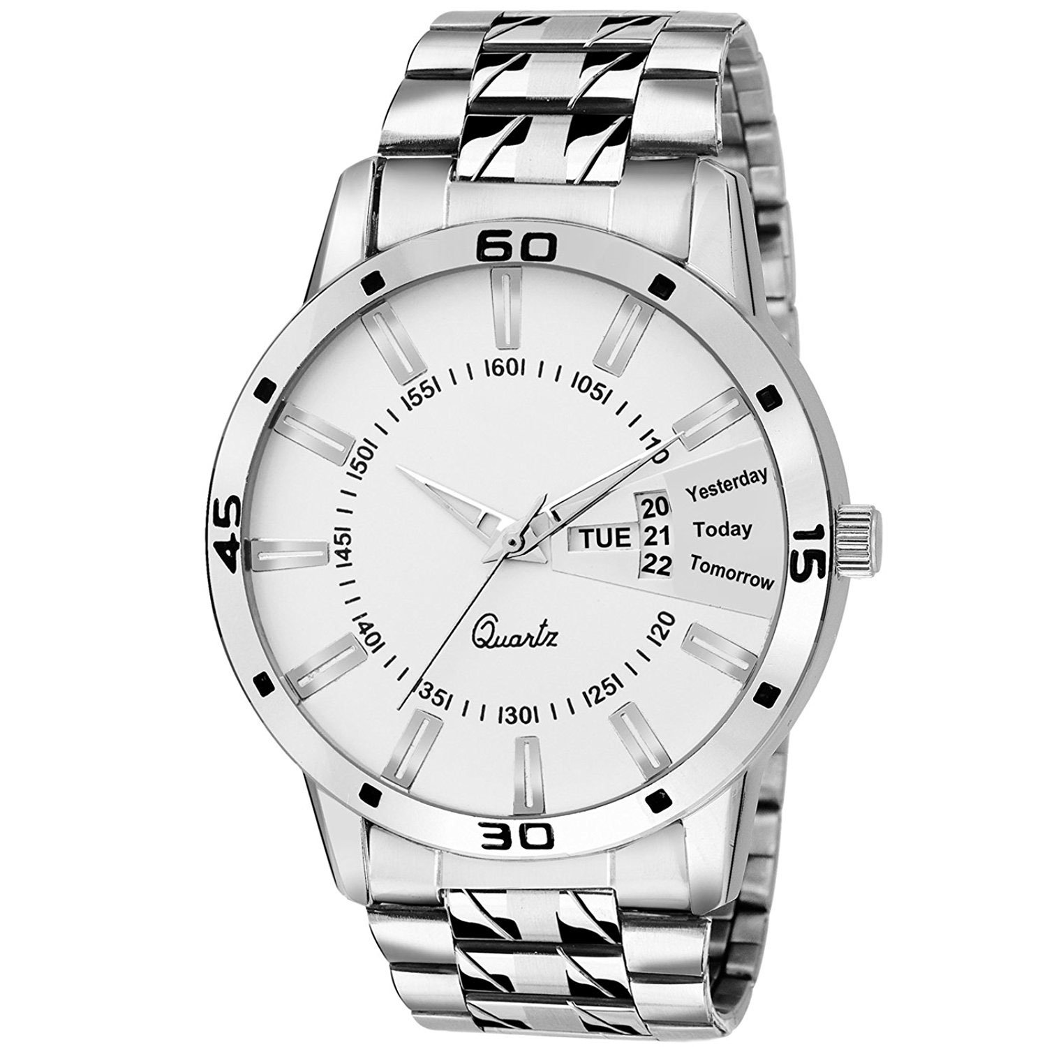 Acnos® Premium White Dial Day and Date Working Analogue Watch for Men Pack of 1(FX440) (B07MR56TL2) Amazon Price History, Amazon Price Tracker