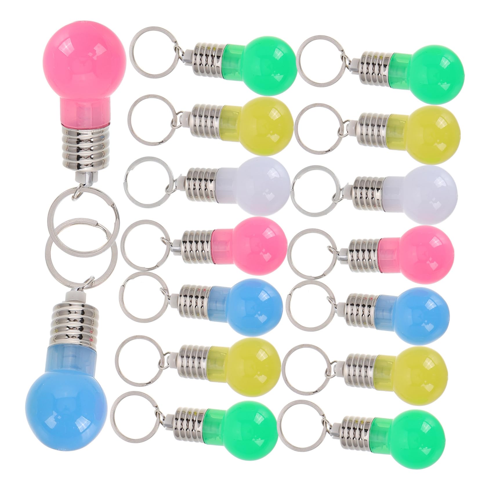 Plástico Llavero, 21 Piezas, de Bombilla LED de Colores