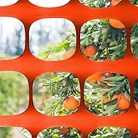 Vista 9 de Houseables Valla de malla de plástico, red de barrera de construcción, naranja, 4'x100' pies, 1 rollo, cercado de jardín, envoltura de cercas, sobre