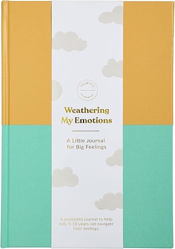 Vista 18 de Promptly Journals, My Big Feelings Journal: descubriendo y dominando las emociones (niebla/azul cielo, lino/cuero sintético) Diario