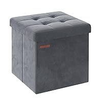 SONGMICS Pouf Pieghevole, Cassapanca in Velluto