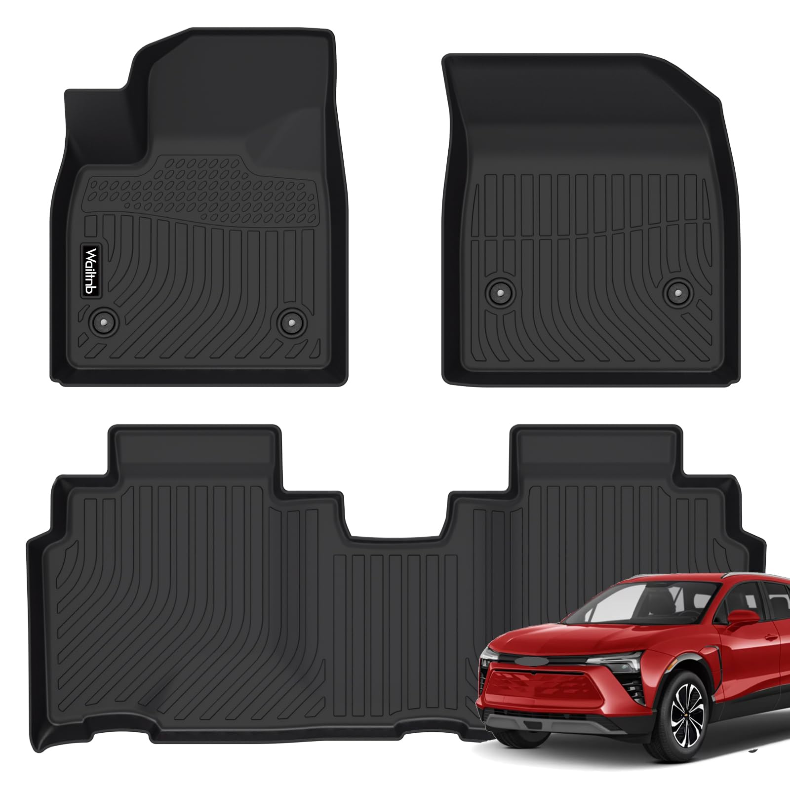 Floor Mats Custom for Chevrolet Blazer EV 2024 All Weather Protection Waterproof 2024 Chevy Blazer EV Floor Liners Accessories Black