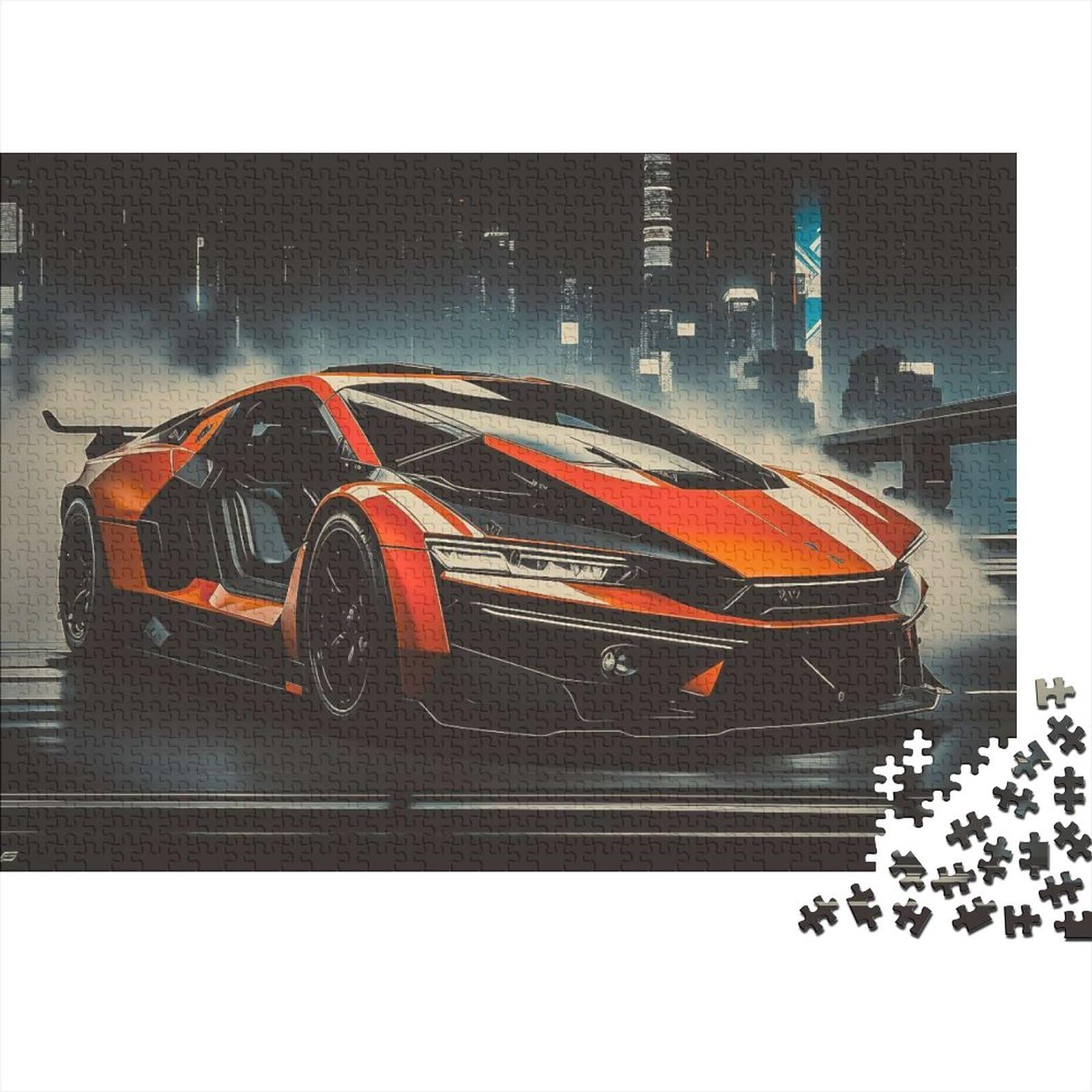 AI Sports Car Premium 500 Piece Jigsaw Puzzles for Adults - Flashy Fun And Educational Games - Perfect Puzzle Gifts 500pcs (52x38cm)