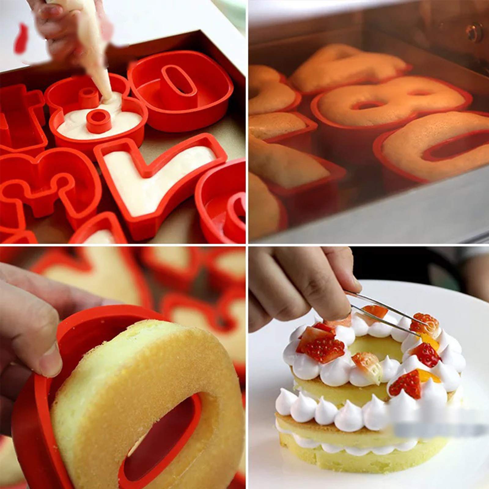 Moule à Gâteau Silicone Forme Chiffre 2 En 3D - Pour Anniversaire, Mariage - Résistant à La Chaleur