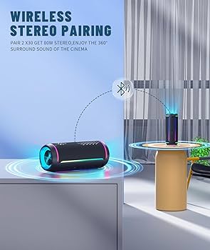 wireless speaker❤️ Ortizan Głośnik Bluetooth ze Światłem - Przenośny Box