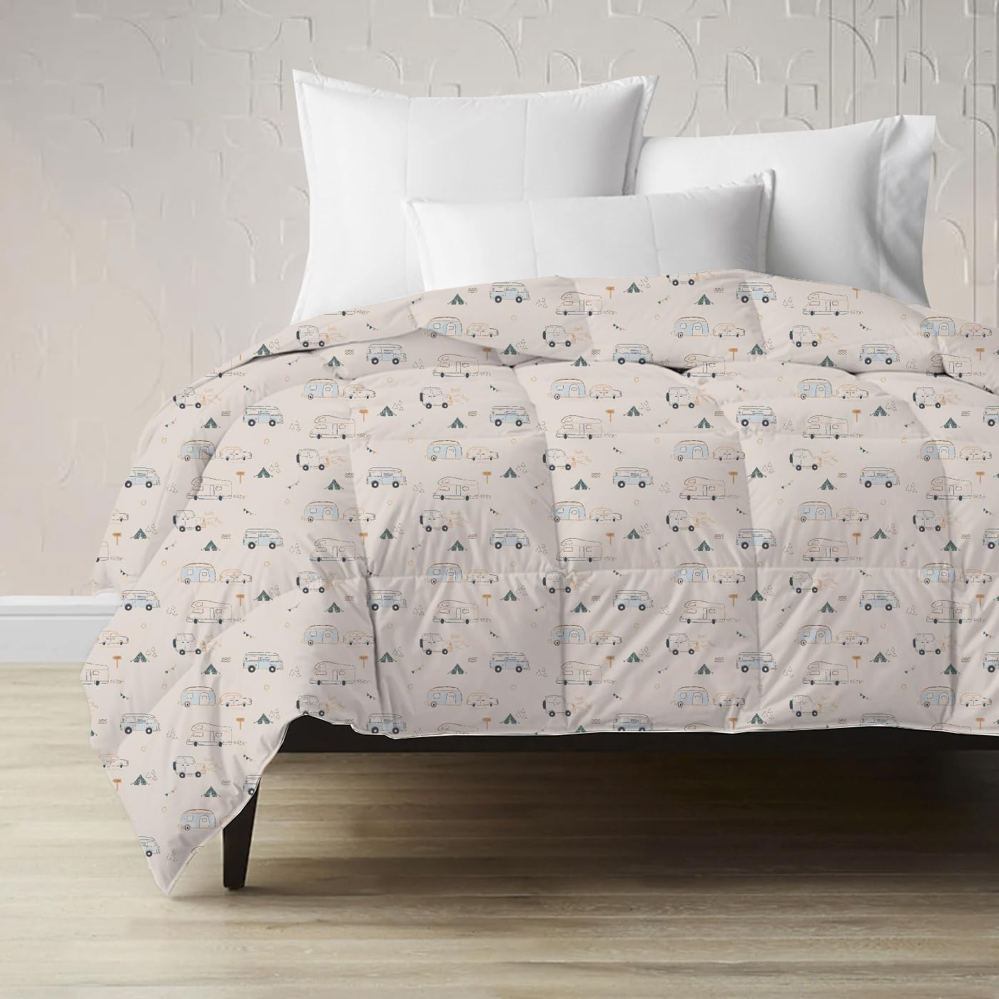 AC Comforter Single Size Bed Comforter/Blanket - 300 GSM Microfiber, Box Stitch, All Season (60" x 90" Inches) - Old Truck Farm| TC - 400-image-40