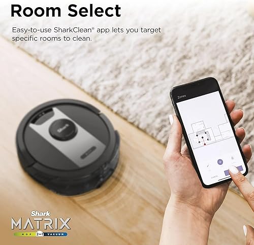 Miniatura 8 de Shark RV2400WD IQ - Robot aspirador y trapeador 2 en 1 con limpieza matriz y trapeador sónico, perfecto para pelo de mascotas, alfombras, suelos