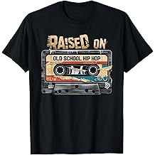 PODNIESIONY NA OLD SCHOOL HIP HOP Tshirt Kaseta Graffiti Rap T-Shirt