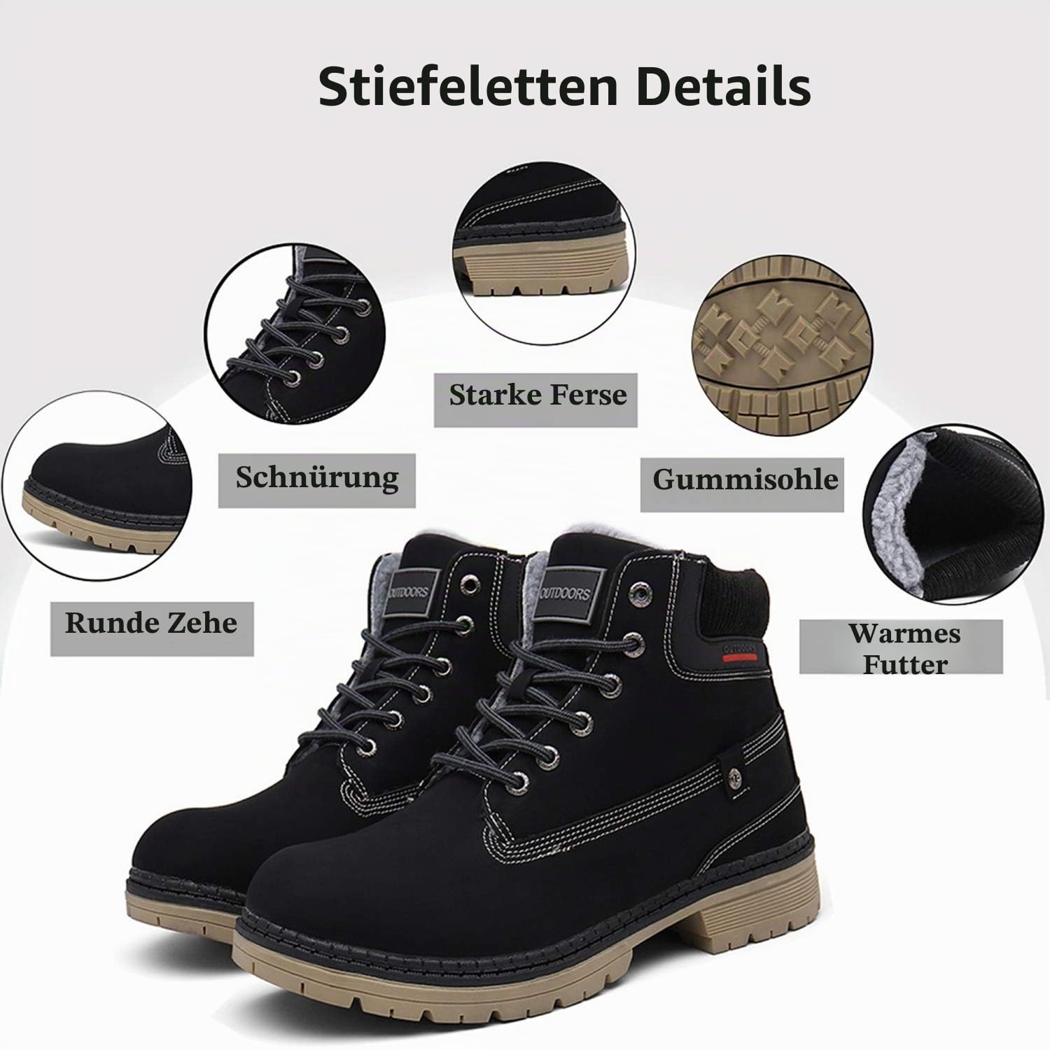 Eagsouni Winterschuhe Herren Damen