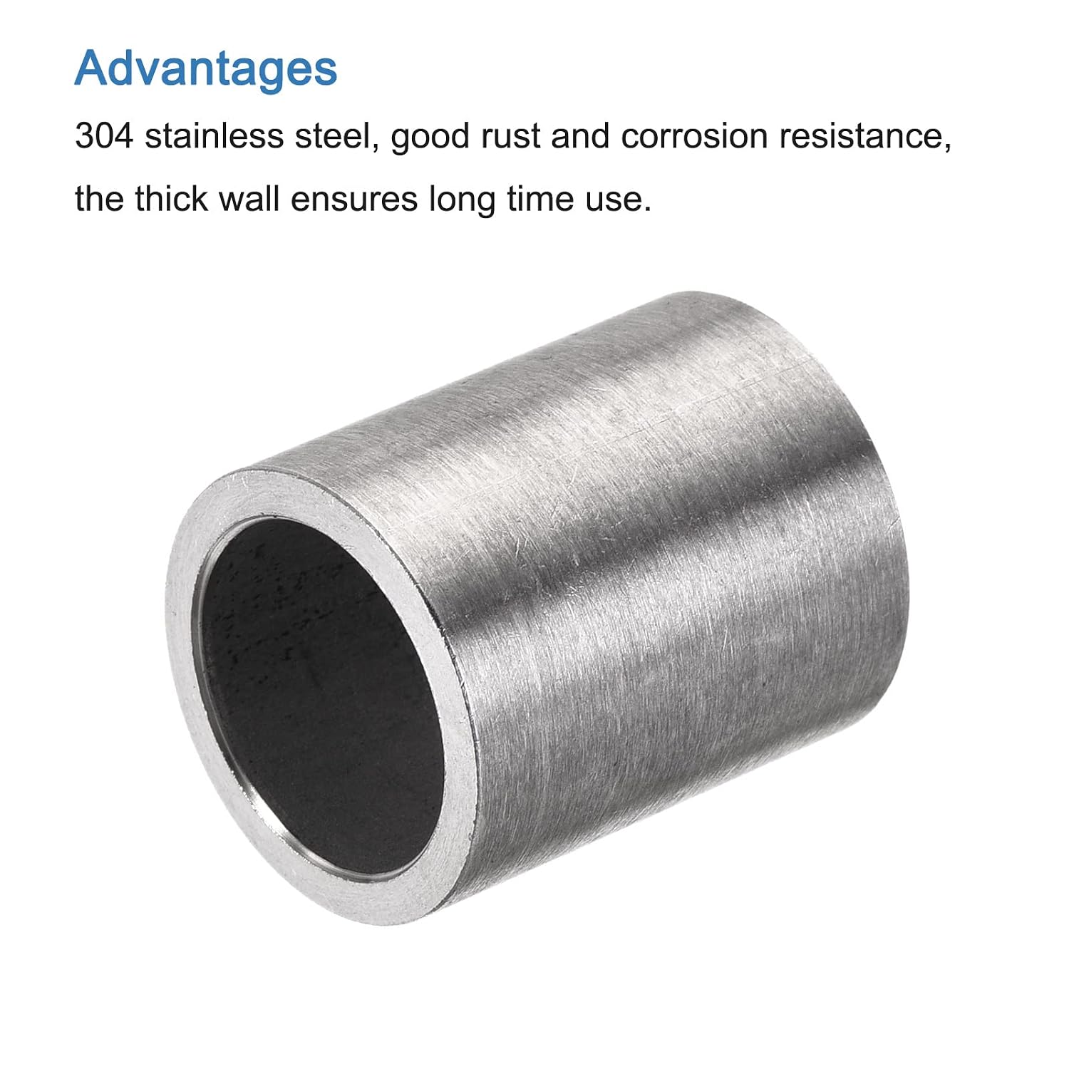 MECCANIXITY Weld Coupling 304 Stainless Steel 3mm Thickness 1/2 NPT Female Half Threaded Weldable Pipe Fuel Tank Bung Fittings Connector 3Pcs