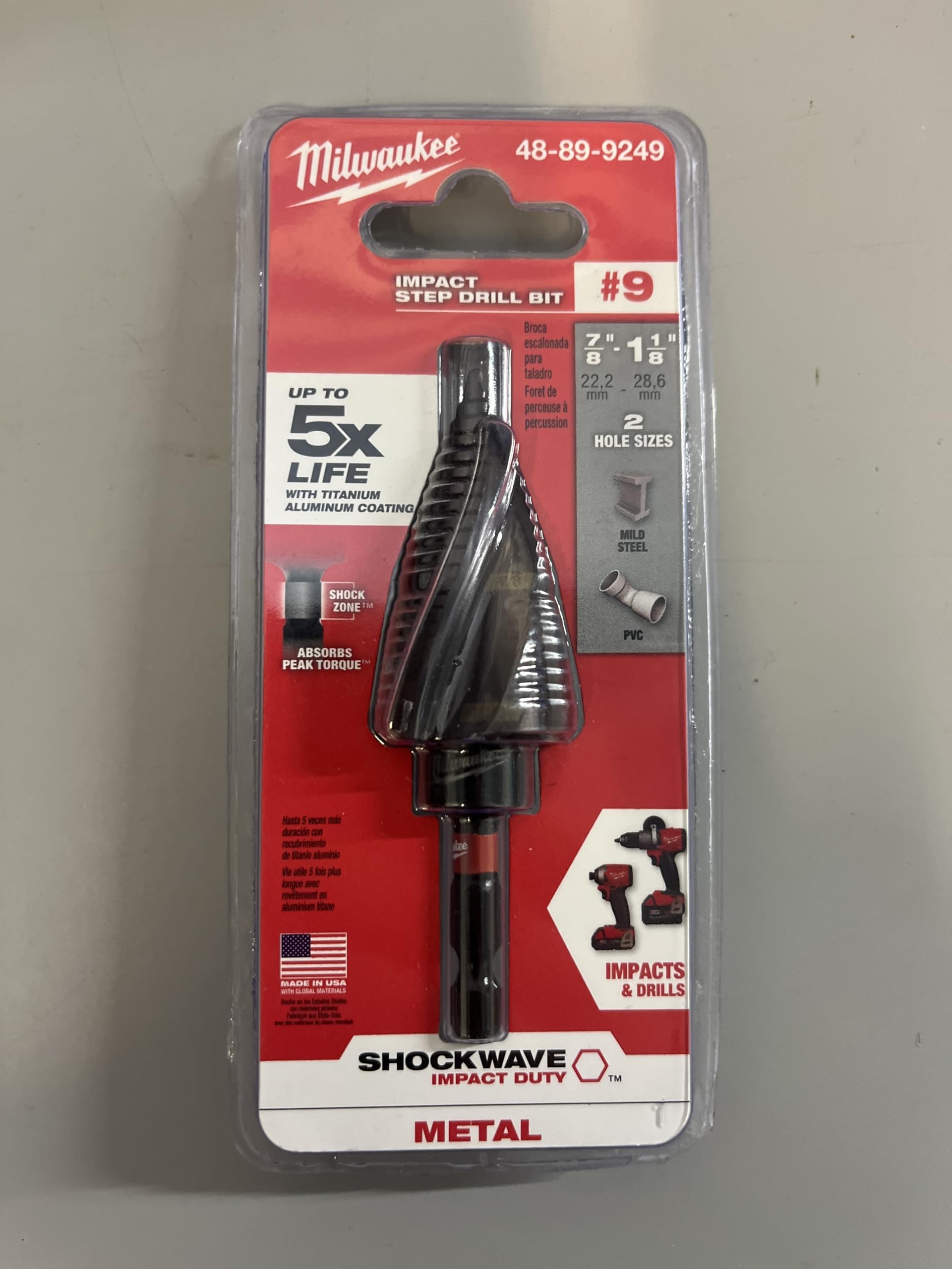 48-89-9249 SHOCKWAVE Impact Duty Step Drill Bit