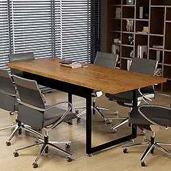 Mesa 160x80 com Base de Ferro Estilo Industrial e Robustez para Sua Sala de Jantar MDP (Nature)