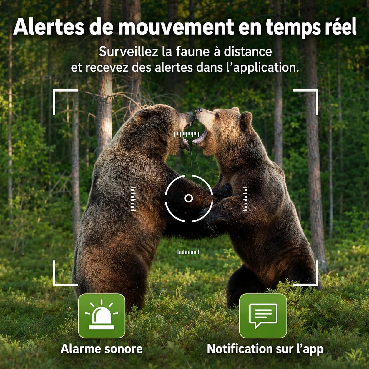 Caméra de Chasse 4G LTE Solaire avec Carte SIM, Caméra de Surveillance Extérieure sans WiFi, Batterie 10400mAh, Vision Nocturne IR Invisible 950nm, Audio Bidirectionnel, Déclenchement 0,2 s, IP66