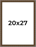 Vista 231 de Marco de fotos completo de madera dorada envejecida de 16 x 20 pulgadas con plexiglás acrílico UV, parte trasera de tablero de espuma y accesorios