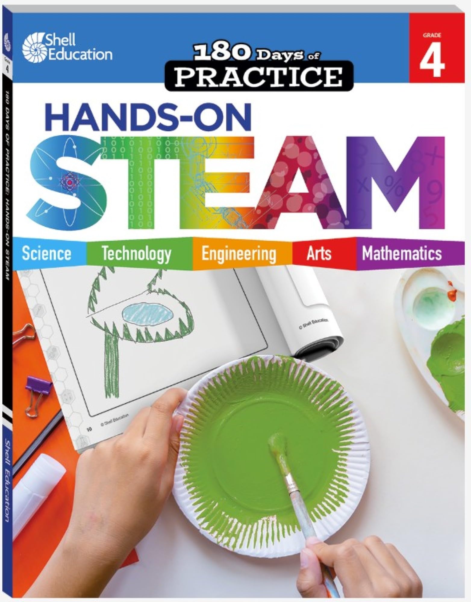 180 Days™: Hands-On STEAM for Grade 4: Practice, Assess, Diagnose (180 Days of Practice)