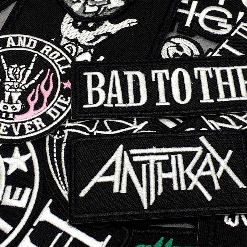 Heavy Metal Brotherhood Iron On Patch - 3.54x3.54 Inch Embroidered Patch For Jackets, Vests, Bags