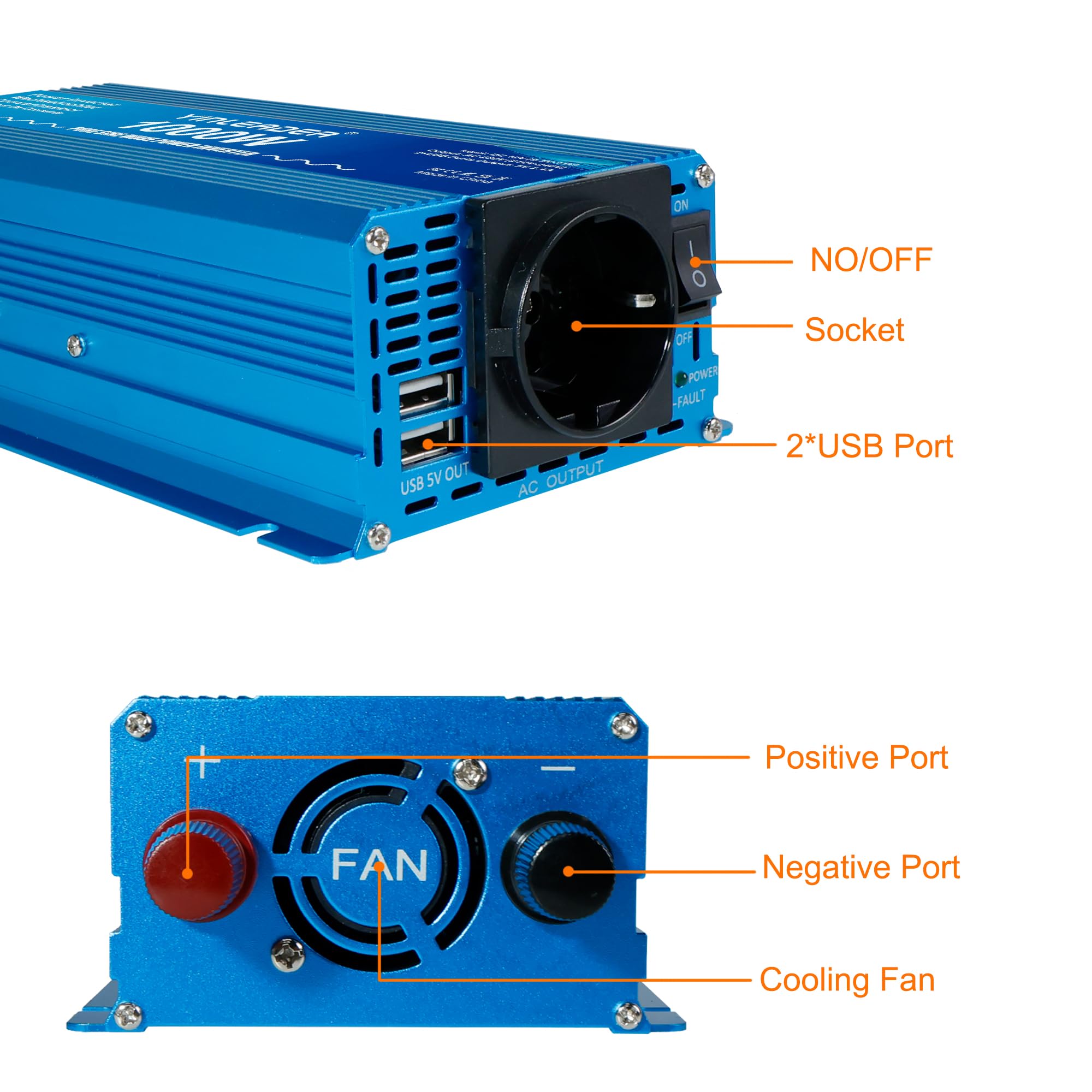 GYS PSW 2002W inverter 24V | 2000W | zuivere sinus | afstandsbediening