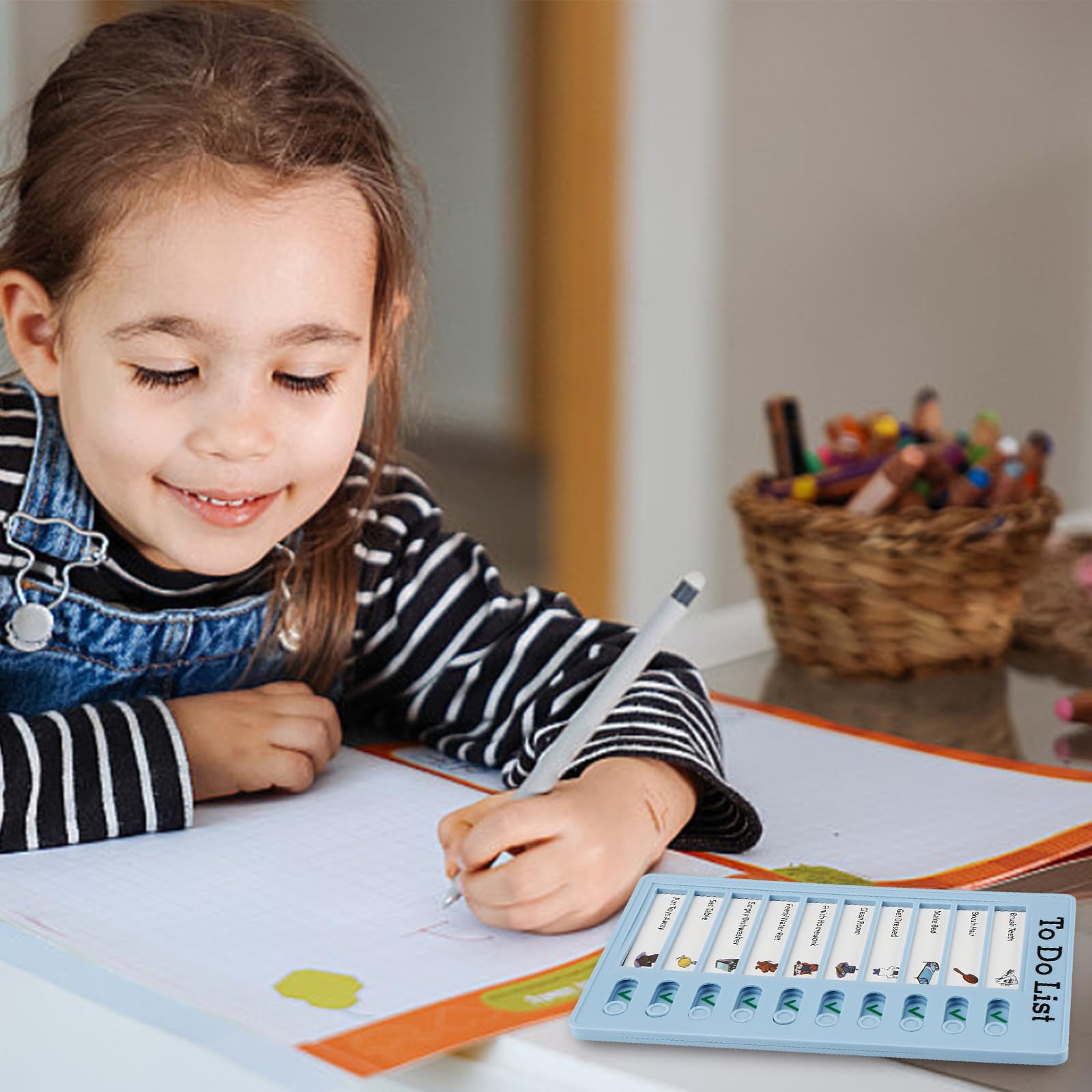Litimkat Lot de 4 Tableau Memo Checklist avec 10 Papiers Effaçables à Sec