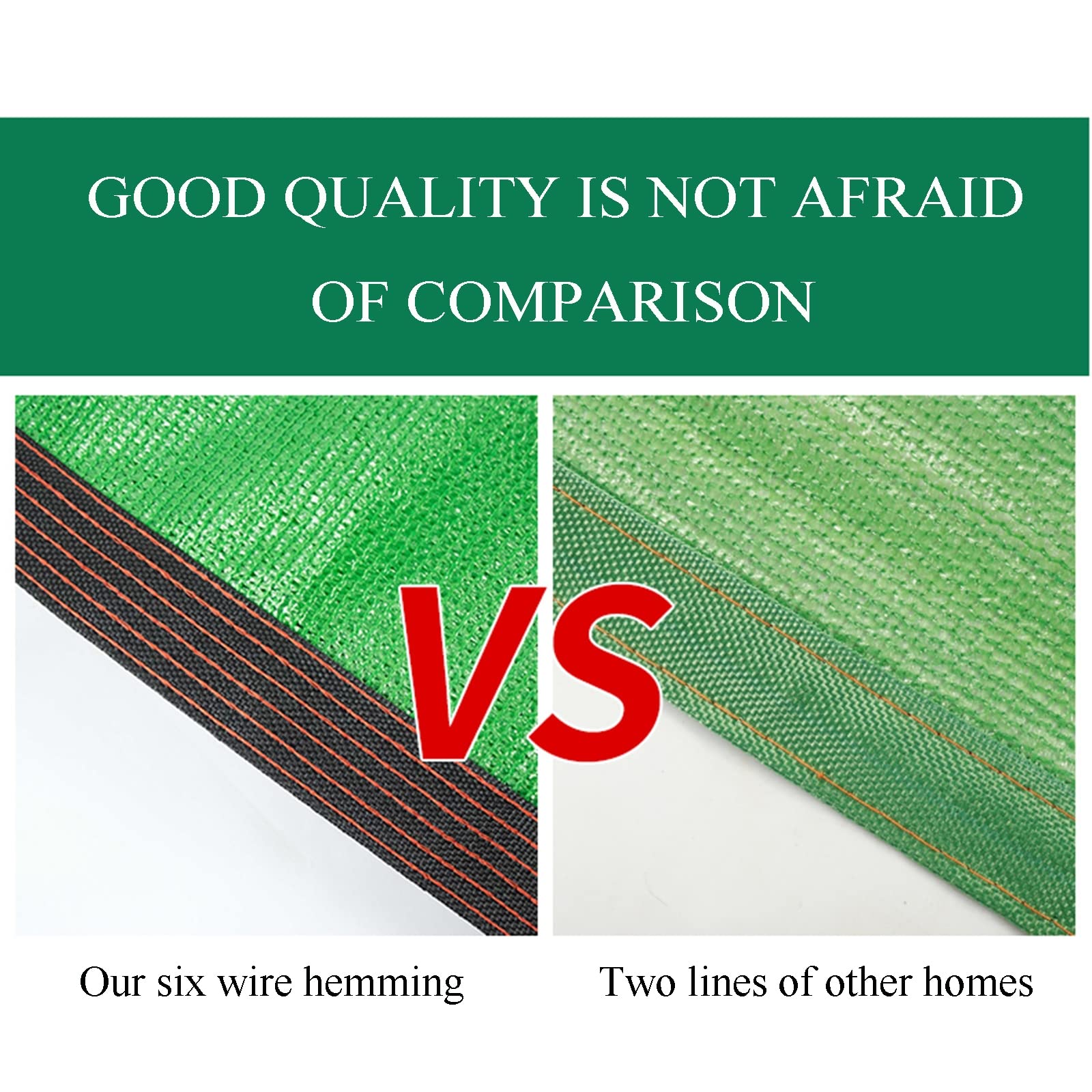 Sun Shade Net With Edge Reinforced And Eyelets In Roll Size 6'x50' 150GS, Us Arket Garden Plastic Fence Netting Privacy Screen - Shade Net And Alla Raschel Price - Foto 11