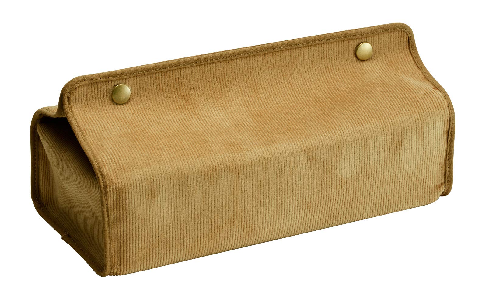 Quarter Report Tissue Case, Hanging, Rib, Beige, Approx. W 9.8 x H 2.0-2.4 x D 4.7 inches (25 x 5-6.2 x 12 cm), Laminated Back, Made in Japan