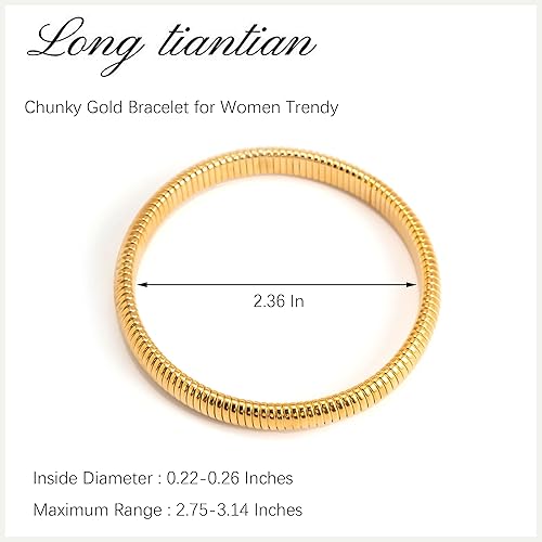 Miniatura 7 de Long tiantian Pulseras de oro para mujer, pulseras gruesas, no se deslustra, pulsera de oroplata para mujer, regalos de joyería de moda