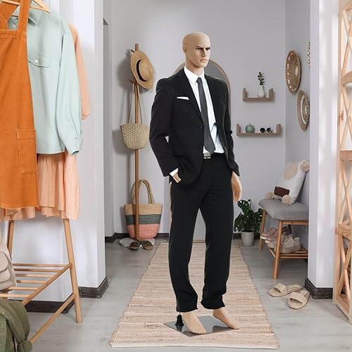 Miniatura 2 de 73 Inch Male Mannequin Full Body with Metal Base, Adjustable Detachable Poseable for Retail Clothing Shops, Nude