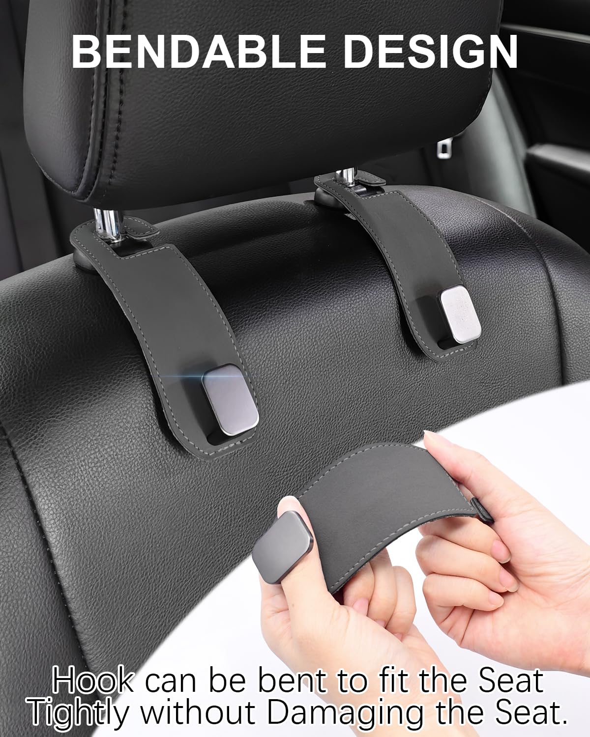 1/4Pcs Car Headrest Hooks Hanger For Bags Seat Back Organizer