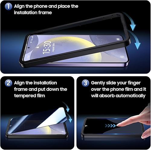 Miniatura 62 de UniqueMe Protector de pantalla para Samsung Galaxy S23, compatible con huellas dactilares, vidrio templado 9H, paquete de 2 protectores de lente