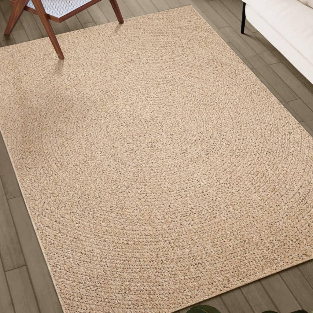 Tappeto in polipropilene resistente, effetto iuta, facile da pulire, per balcone, giardino, interni ed esterni, 60 x 110 cm