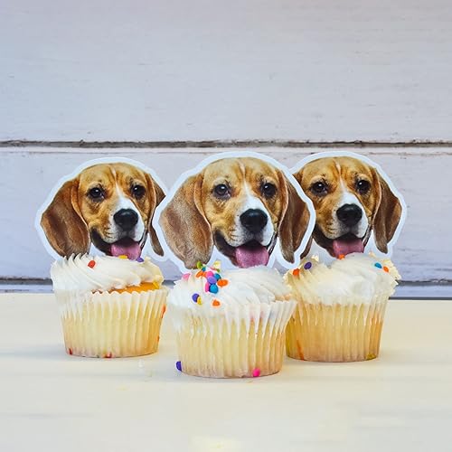 Miniatura 5 de VictoryStore Adornos personalizados para cupcakes  Juego de 150 adornos personalizados para cupcakes con foto personalizada, perfectos para