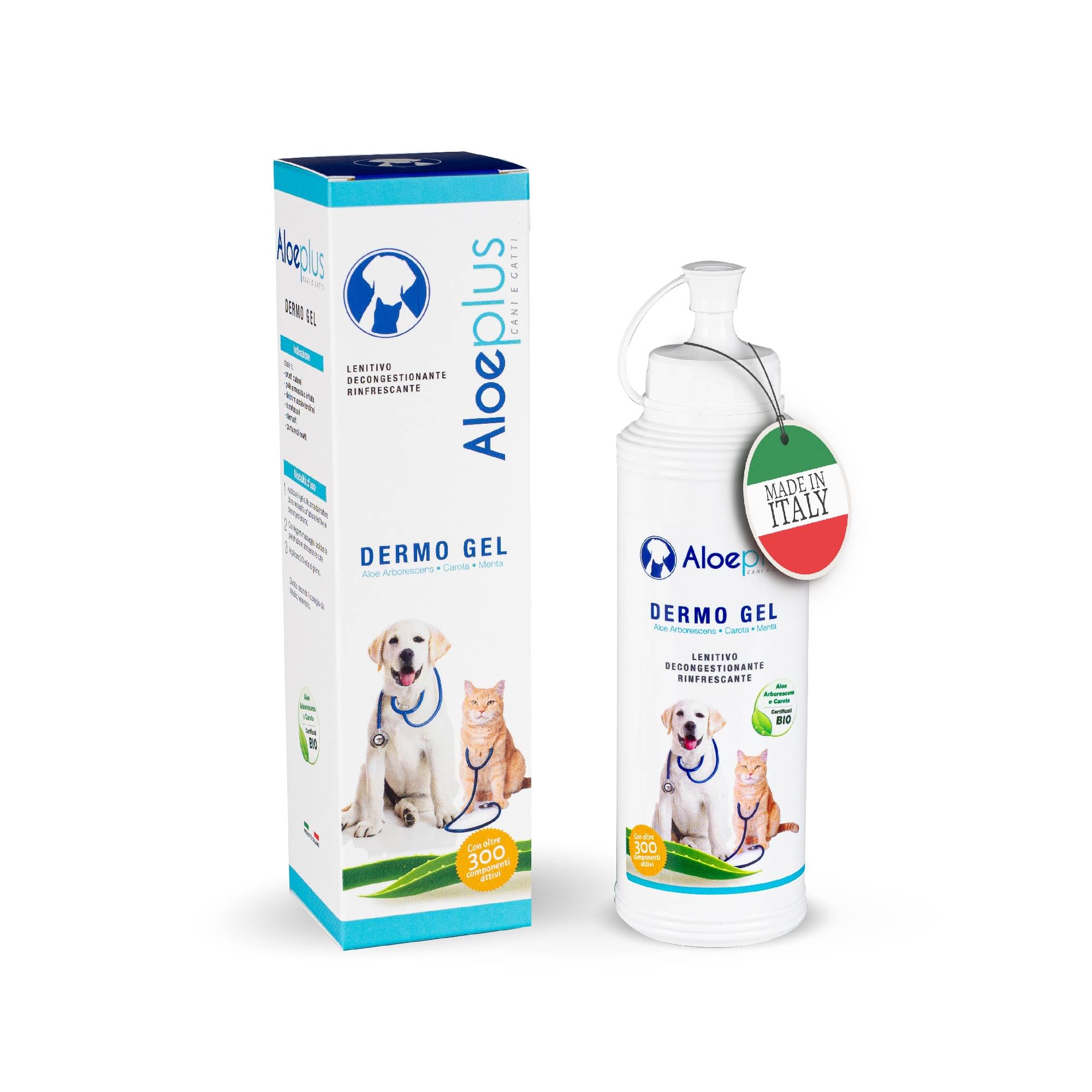 ALOEPLUS Hunde Dermo Gel 200ml - Beruhigend und Entstauend fr empfindliche  Haut, mit Aloe Arborescens BIO gegen Juckreiz, Reizungen, Insektenstiche  und Schmerzen, 100% natrliche Inhaltsstoffe : Amazon.de: Haustier