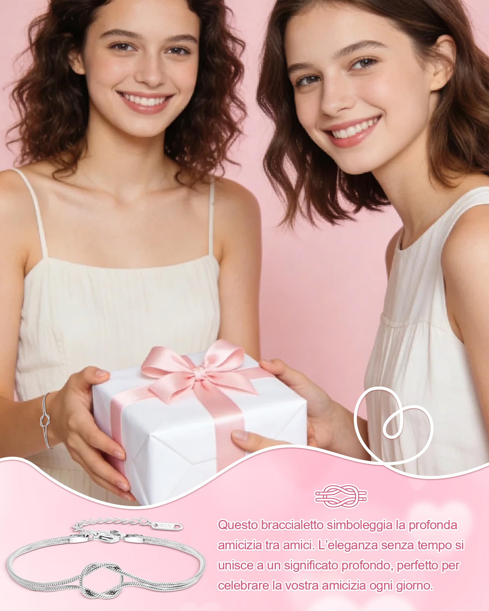 Cheerslife Regalo per Amica/Sorella/Mamma/Figlia Braccialetti Amicizia Bracciale Amicizia Donna Regalo Donna Compleanno Laurea Natale Festa della Madre