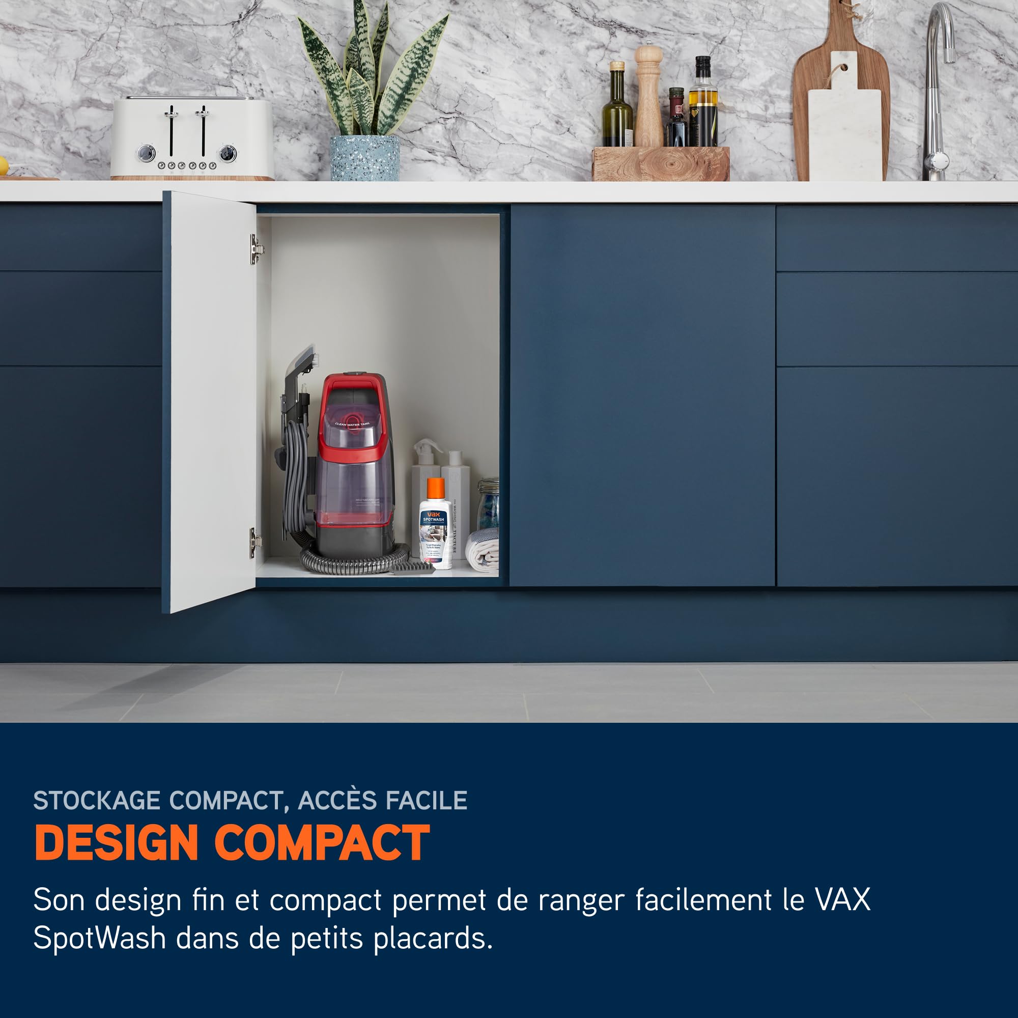 Vax SpotWash Spot Nettoyeur, détachant pour shampouineuse tapis et tissus d'ameublement, séchage rapide et nettoyage en profondeur quotidien pour les escaliers, canapés, voitures et sols durs