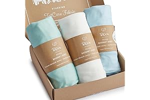 Super Soft & Breathable Bassinet Sheets for 4moms Breeze Plus, 3-Pack