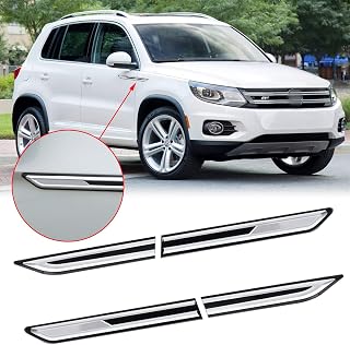 x xotic tech 4pcs Car R Line Side Wing Fender 3D Emblem Decoration Cover Sticker Badge Trim Compatible with Volkswagen Passat B8 2014-2019(Chrome)