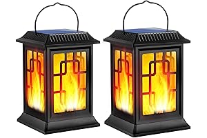 Solar Lanterns Outdoor, Garden Lanterns Solar Powered Flame Lights