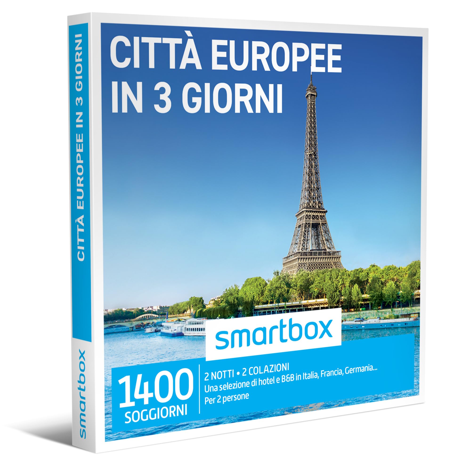Smartbox - Cofanetto Regalo Città Europee in 3 Giorni - Idea Regalo per la Coppia - Due Notti con Colazione per 2 Persone