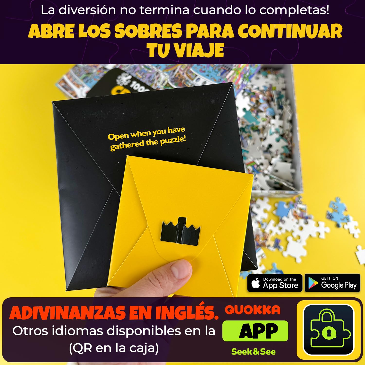 QUOKKA Puzzle 1000 Piezas para Adultos - Vistas de Crucero - Caja Desafíos Extra Divertidos - Impresionante Puzzle de Animales - Regalo Creativo para la Relajación